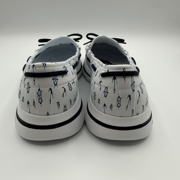 Skechers Cali Gear Ultra Go Walk 5 Boat Shoes Womens Sz 8 White Nautical Anchors - Picture 8 of 10